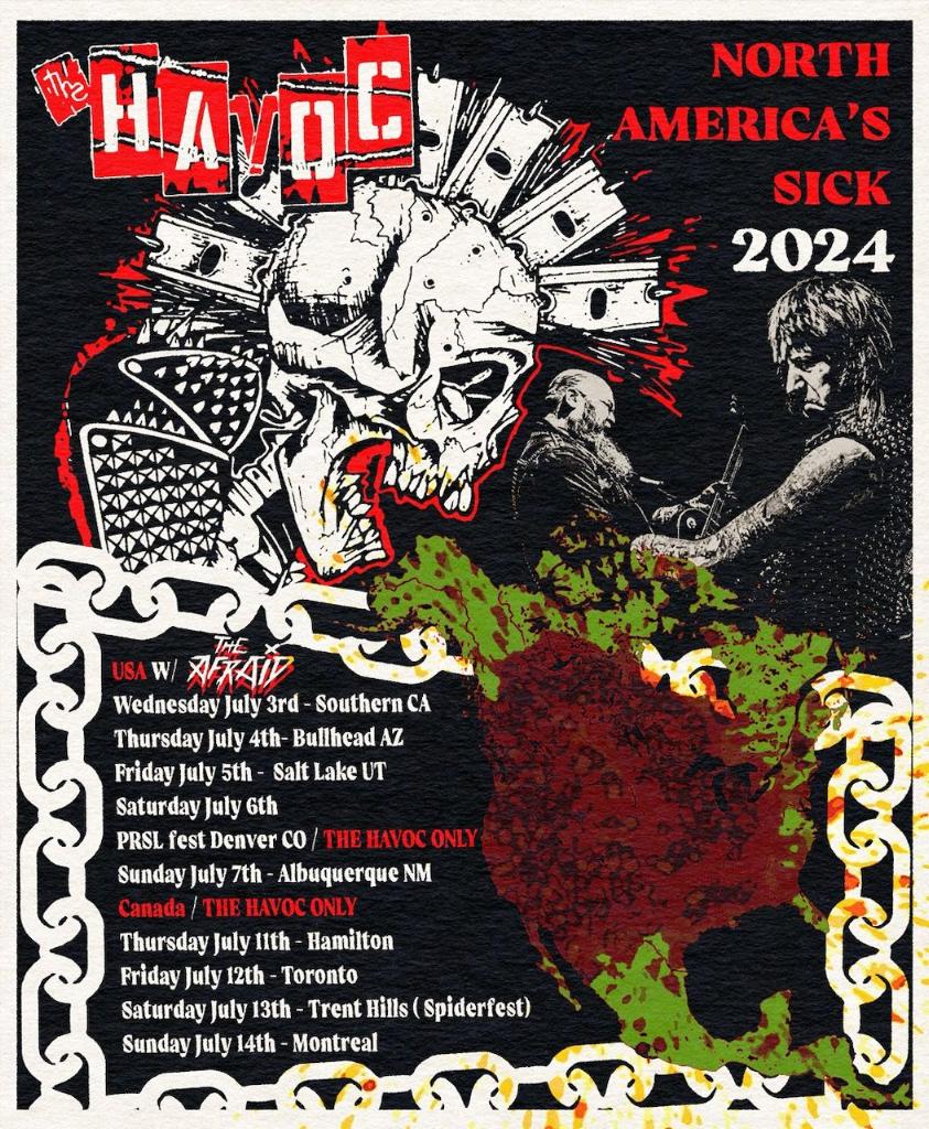 The Havoc 2024 tour flyer